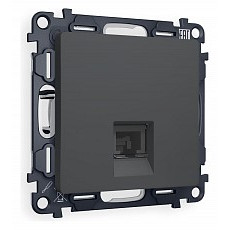Розетка ethernet rj-45 и со шторками, без рамки ambrella volt quant ma912010